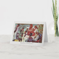 Carte de Noël croate vintage et de nouvelle année