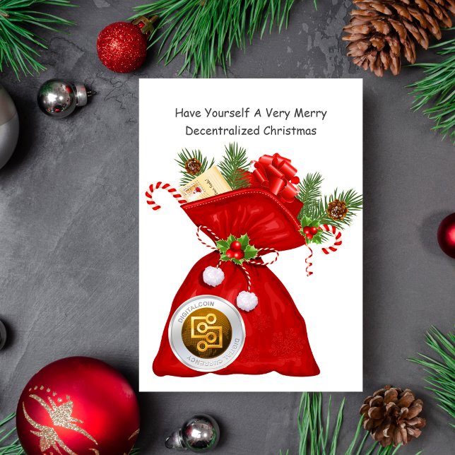 Carte de Noël crypto-monnaie décentralisée (Birthday Depot Decentralized Cryptocurrency Christmas Card Crypto Blockchain Party Supplies Greeting)
