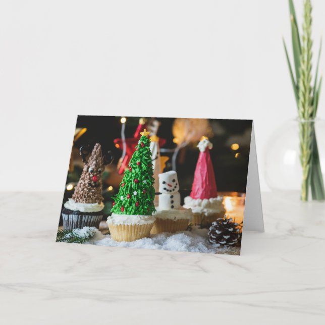 Carte de Noël Cupcakes (Devant)
