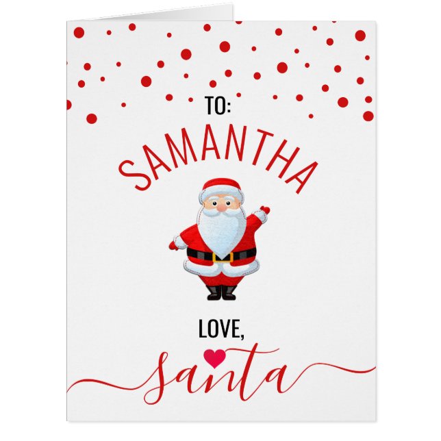 Carte de Noël customisée de Père Noël (Devant)