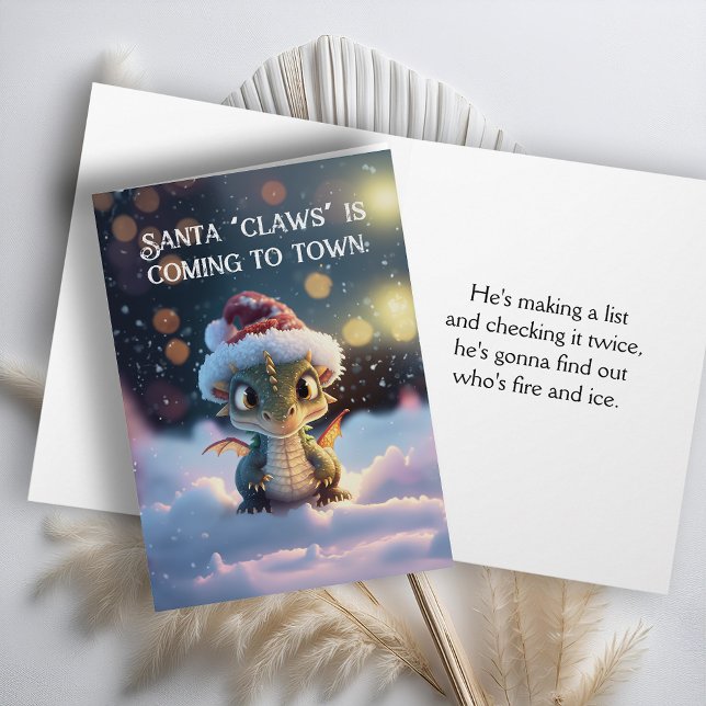Carte de Noël Cute Dragon (Créateur téléchargé)