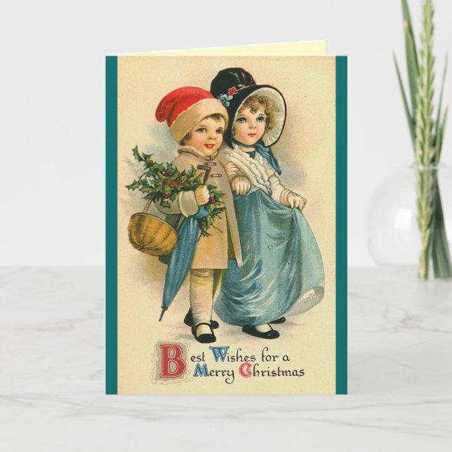 Carte de Noël Cute Vintage (Devant)