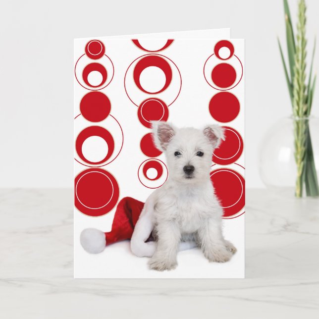 Carte de Noël Cute Westie Pup (Devant)