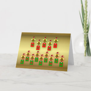 Carte de Noël d'abeilles miel italien apiary