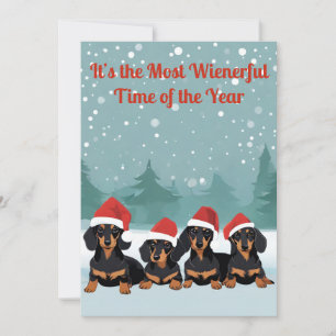 Carte de Noël Dachshund