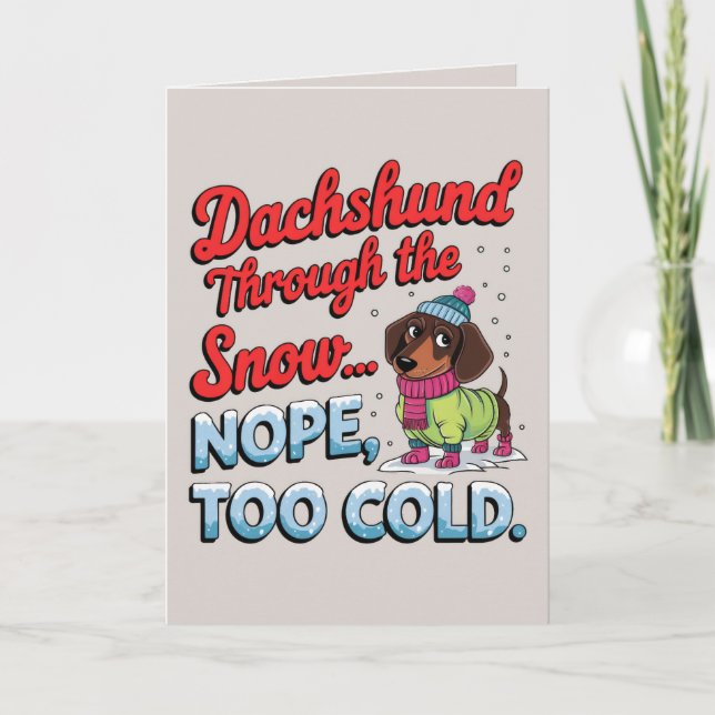 Carte de Noël Dachshund Funny Chien (Devant)