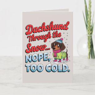 Carte de Noël Dachshund Funny Chien