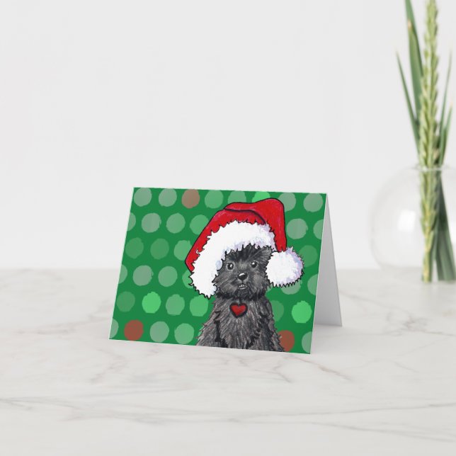 Carte de Noël d'Affenpinscher (Devant)