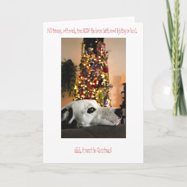 Carte de Noël dalmatienne de chien (Devant)