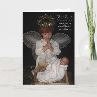 Carte de Noël d'ange d'enfant
