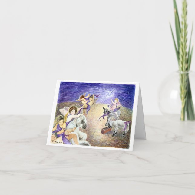 Carte de Noël d'anges (Devant)
