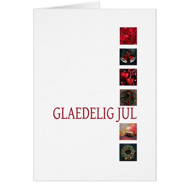 Carte de Noël danoise - Glæ delig jul (Devant)