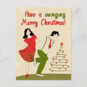 Carte de Noël - danse swing
