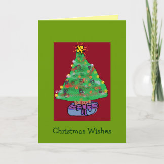 Carte de Noël d'arbre de tresse