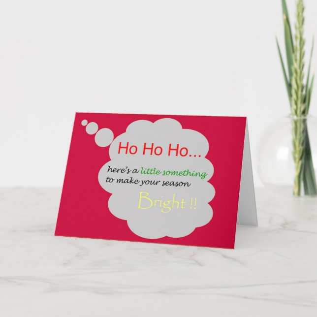 Carte de Noël d'argent Ho Ho Ho (Devant)