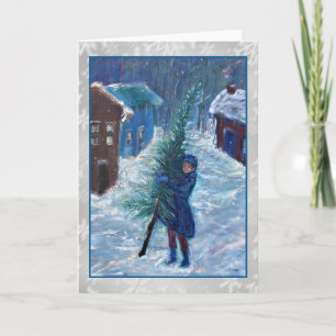 Carte de Noël d'art du conte de Dicken