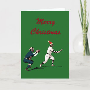 Carte de Noël de baseball vintage