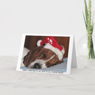 Carte de Noël de Basset Hound