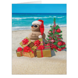 Carte de Noël de Beachin de la saison enorme