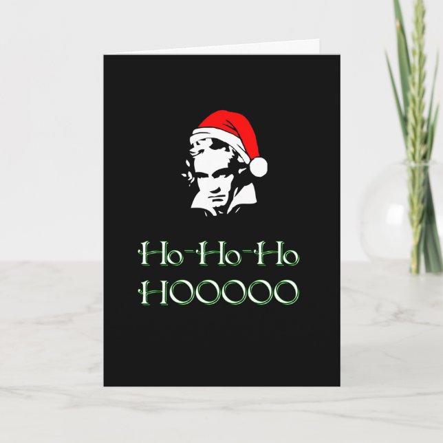 Carte de Noël de Beethoven Père Noël (Devant)