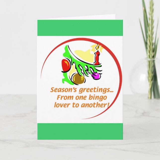 Carte de Noël de bingo-test (Devant)