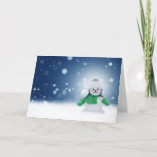 Carte de Noël de bonhomme de neige