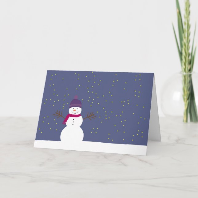Carte de Noël de bonhomme de neige (Devant)