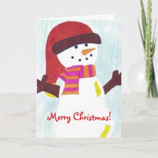 Carte de Noël de bonhomme de neige