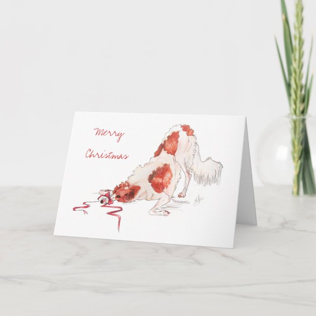 CARTE DE NOËL DE BORZOI (Devant)