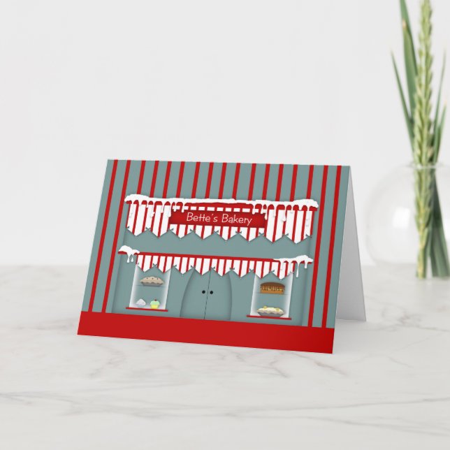 Carte de Noël de boulangerie de campagne (Devant)