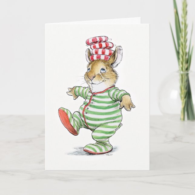 Carte de Noël de Bunny Candy PJ (Devant)