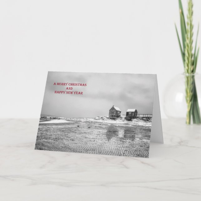 Carte de Noël de cabanes de désagrégation (Devant)