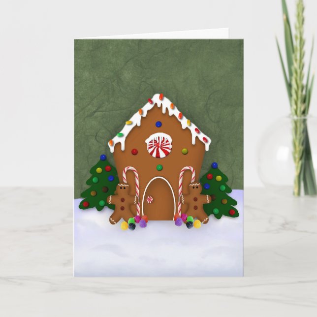 Carte de Noël de Chambre de pain d'épice (Devant)