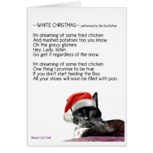 Carte de Noël de chat drôle
