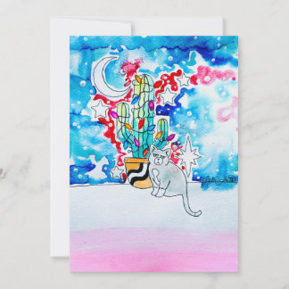 Carte de Noël de chat grincheux
