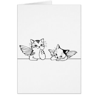 Carte de Noël de chaton d'ange