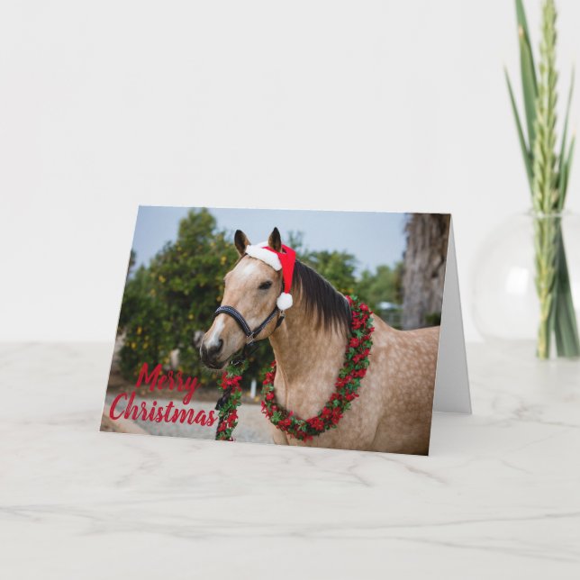 Carte de Noël de cheval (Devant)