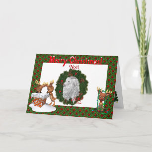 Carte de Noël de chèvre Angora