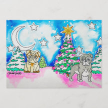 Carte de Noël de chien