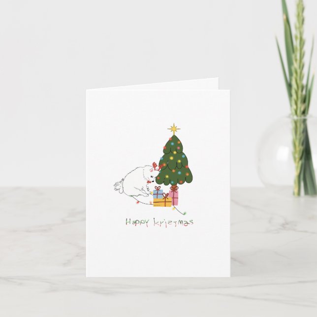 Carte de Noël de chien (Devant)