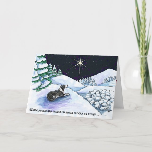 Carte de Noël de chien de berger (Devant)