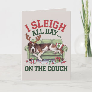 Carte de Noël de chien drôle Irlandais Wolfhound
