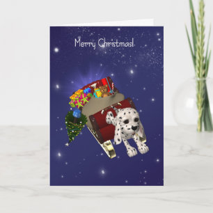 Carte de Noël de chien, Joyeux Noël, Dalmate