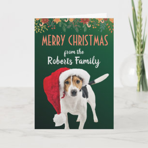 Carte de Noël de chien personnalisée de votre fami