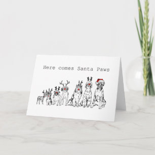 Carte de Noël de chien - vide à l'intérieur