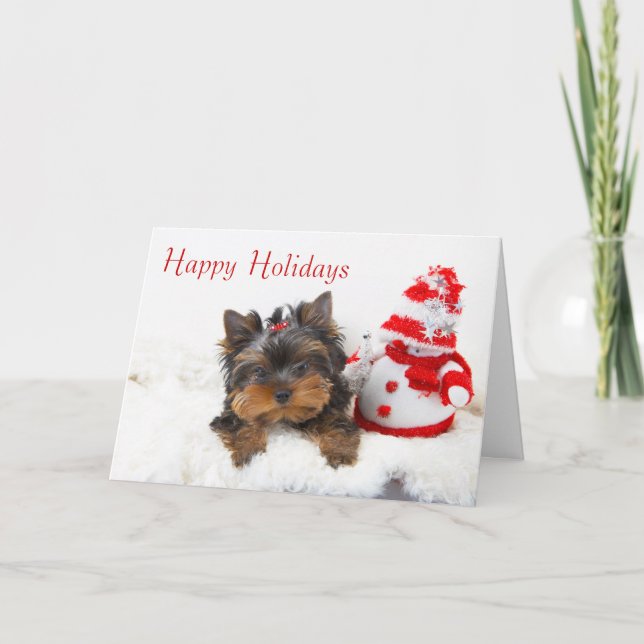 Carte de Noël de chiot (Devant)