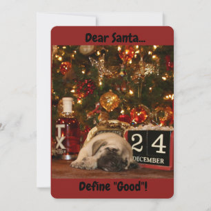 Carte de Noël de chiot de mastiff du Texas