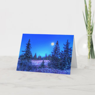 Carte de Noël de clair de lune