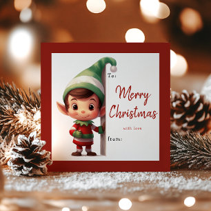 Carte de Noël de classe Elf pour enfants