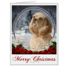 Carte de Noël de cocker